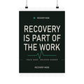 Recover Like You Train wall art poster — framed in a home gym