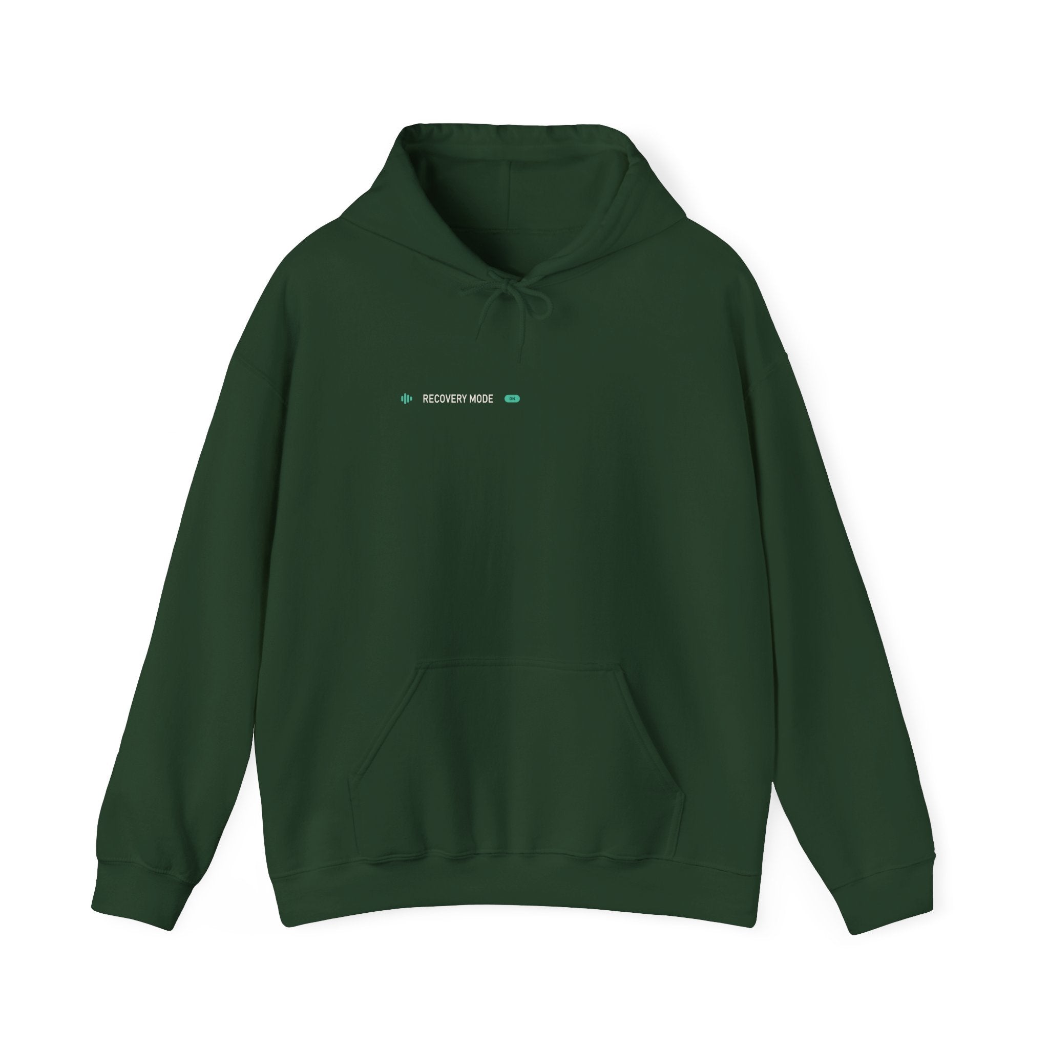 Rest Is Part of the Work recovery hoodie — print detail