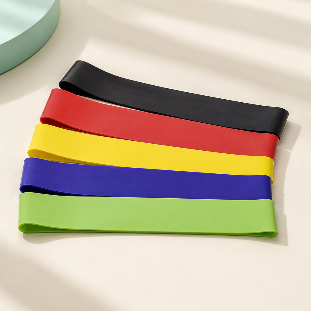 5-level resistance loop band set, all colors, cream studio